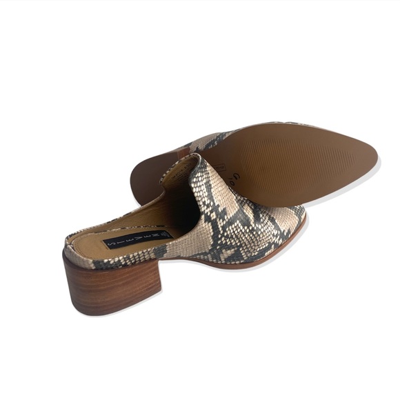 Steven Steve Madden snake print heeled mule boot - Picture 5 of 5